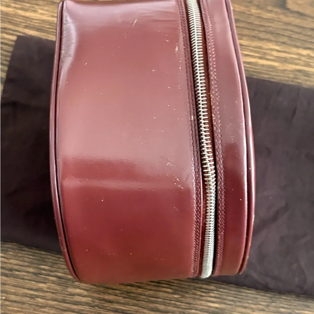 Gucci Vintage Burgundy Leather HandBag/Cosmetic Case w/ Dust Bag and COA - Picture 6 of 10